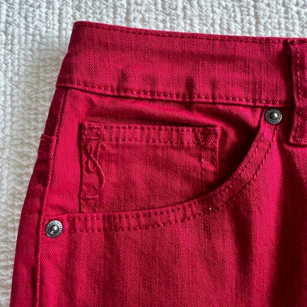 Style & Co Red Jeans EUC Women’s High Rise Capri Cropped Jeans 23 Inseam Size 12 - Picture 10 of 12